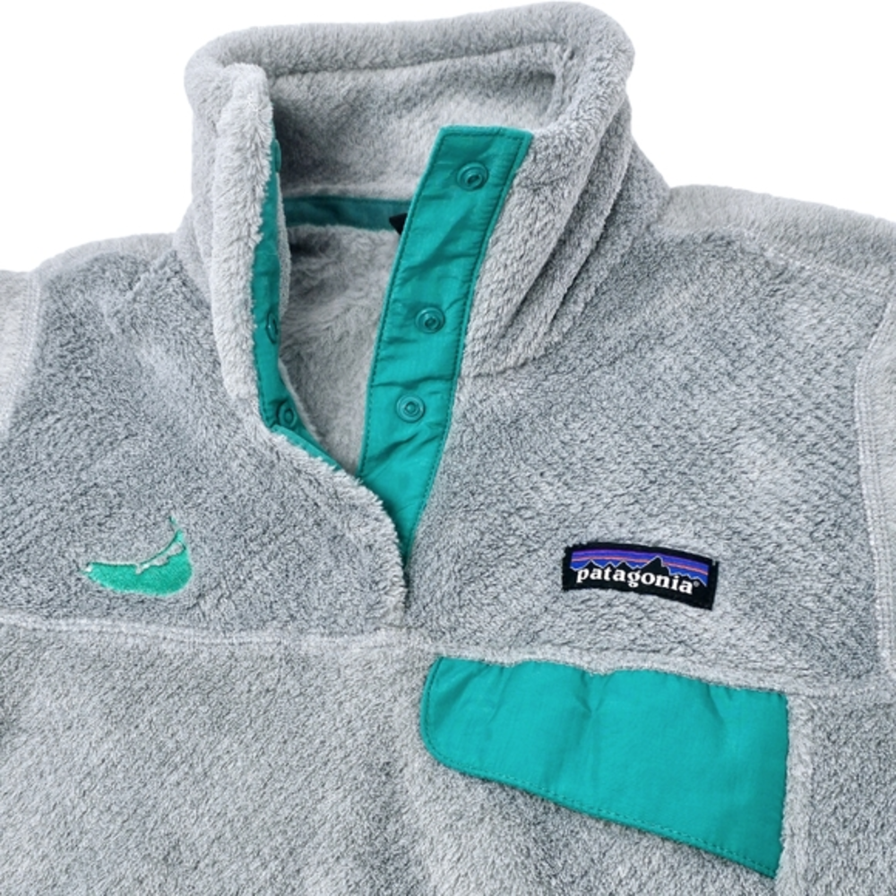 PATAGONIA Women's‎ Re-Tool Snap-T Gray Fleece Pullover Jacket Size XS Polartek